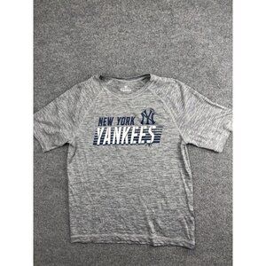 New York Yankees Shirt Mens Medium Gray MLB Baseball Fanatics Short Sleeve Tee